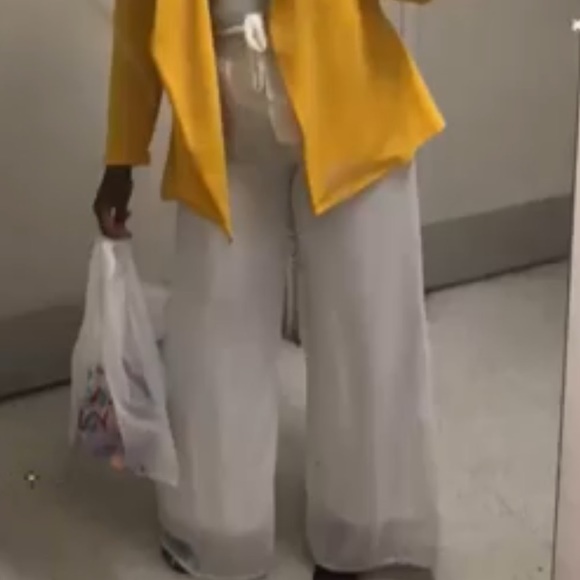 White Wide Leg Pants - Picture 1 of 1